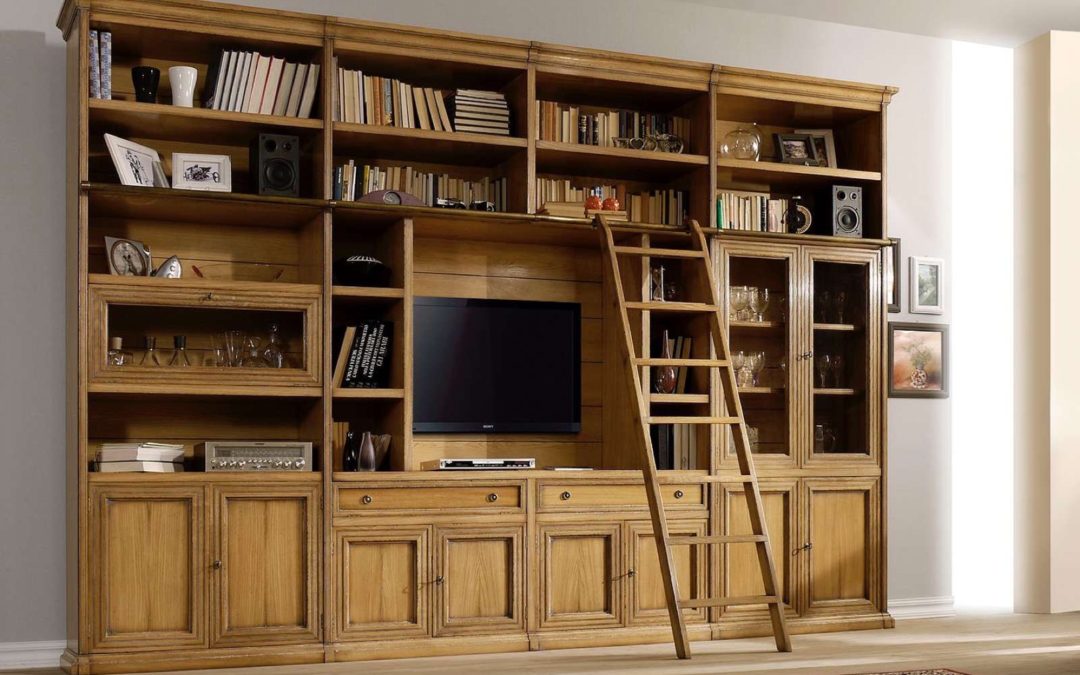 Libreria a spalla componibile in rovere